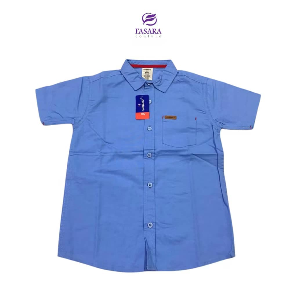 Boys Blue Cotton Casual Shirt