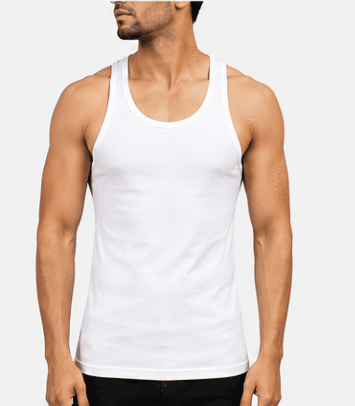 Premium White Ribbed Tank Top