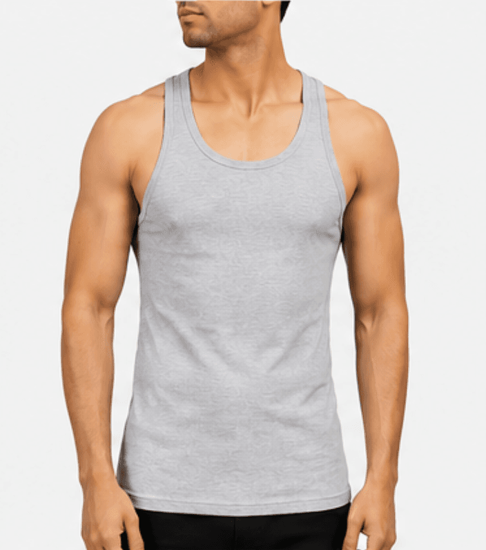 Heather Grey Cotton Tank Top