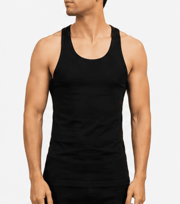 Classic Black Cotton Tank Top